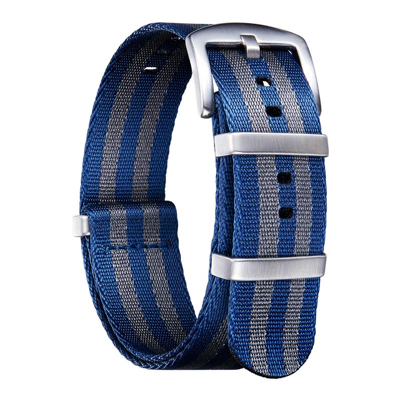 BINLUN Nylon Watch Band Thick G10 Premium Ballistic Nylon Multicolor Replacement Watch Straps with Silver/Black Stainless Steel Buckle for Men Women 18mm 20mm 22mm 24mm - Image 1